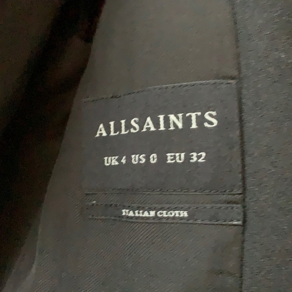 Like New All Saints Jax Coat Size 0 - Picture 6 of 6
